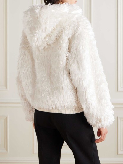 Exquisite Hooded Plush Jacket