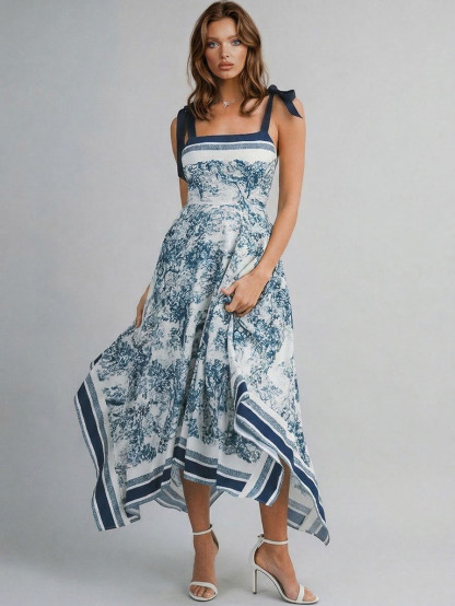 Glamorous Paisley Print Vacation Maxi Dress