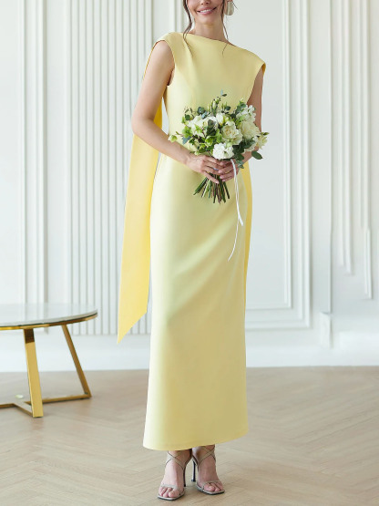 Elegant Fit Simple Backless Party Maxi Dress
