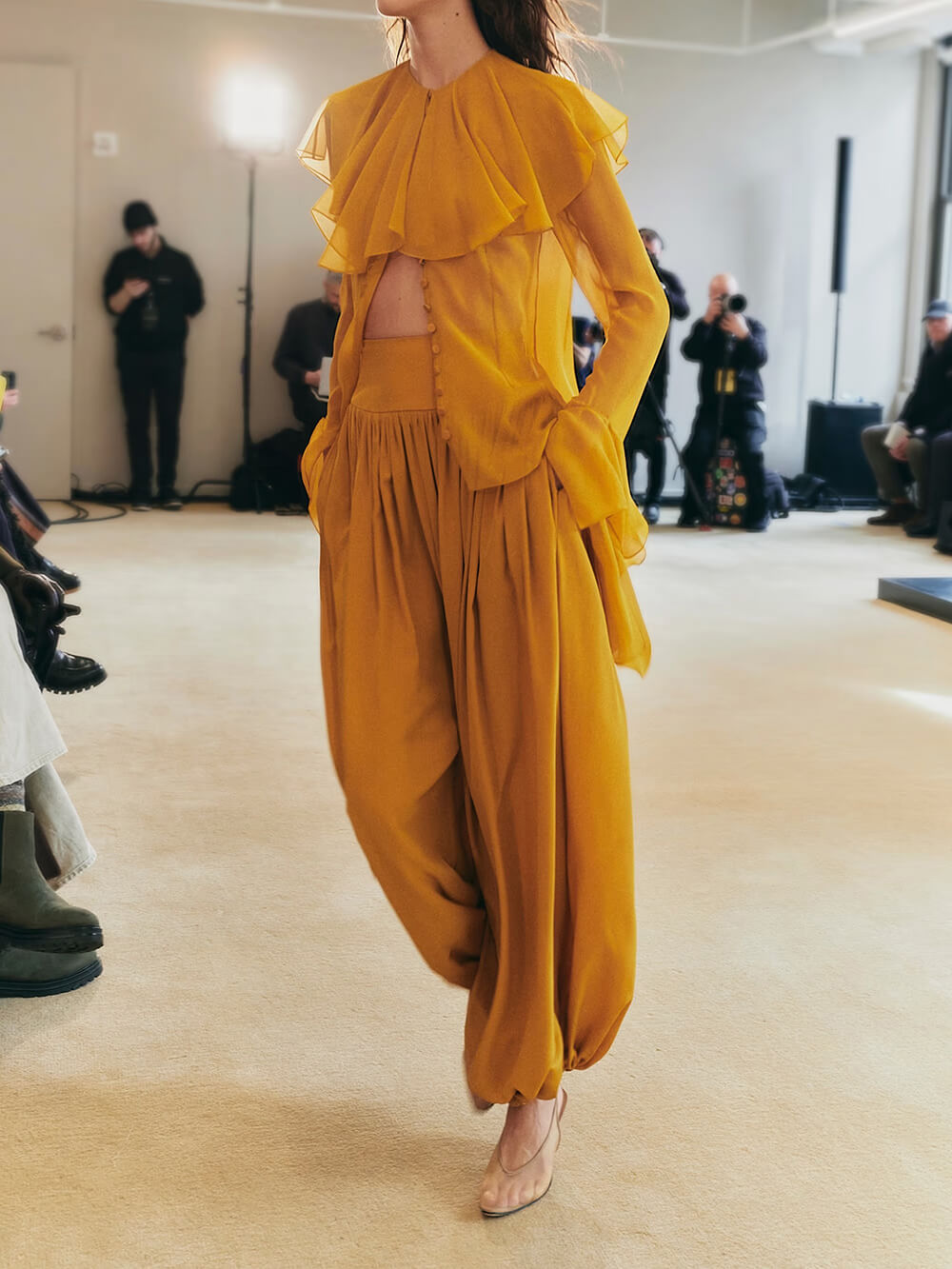 Elegant Ruffled Chiffon Blouse