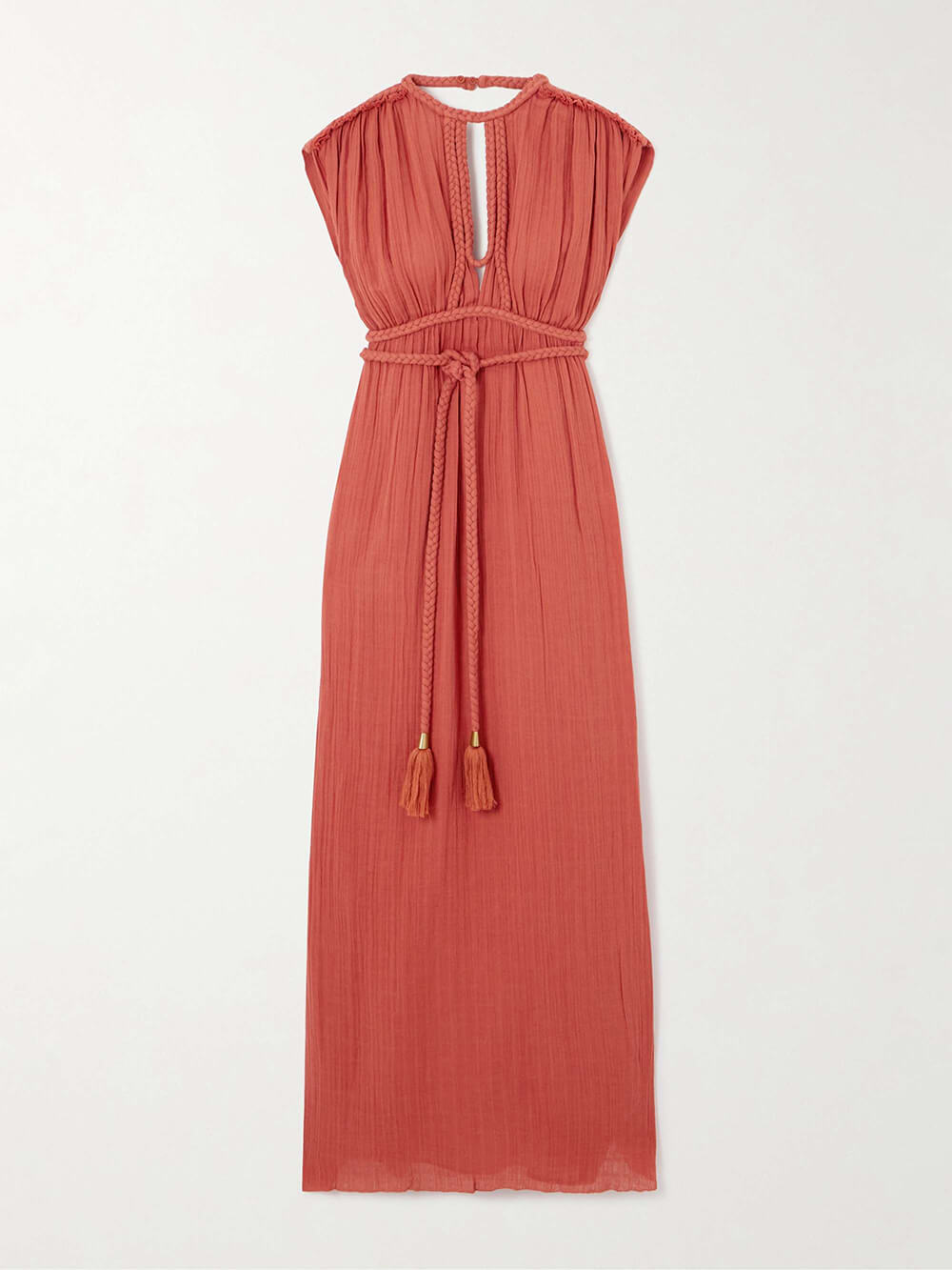 Casual Draped Braids Kimono Cover Up Slit Maxi Dress