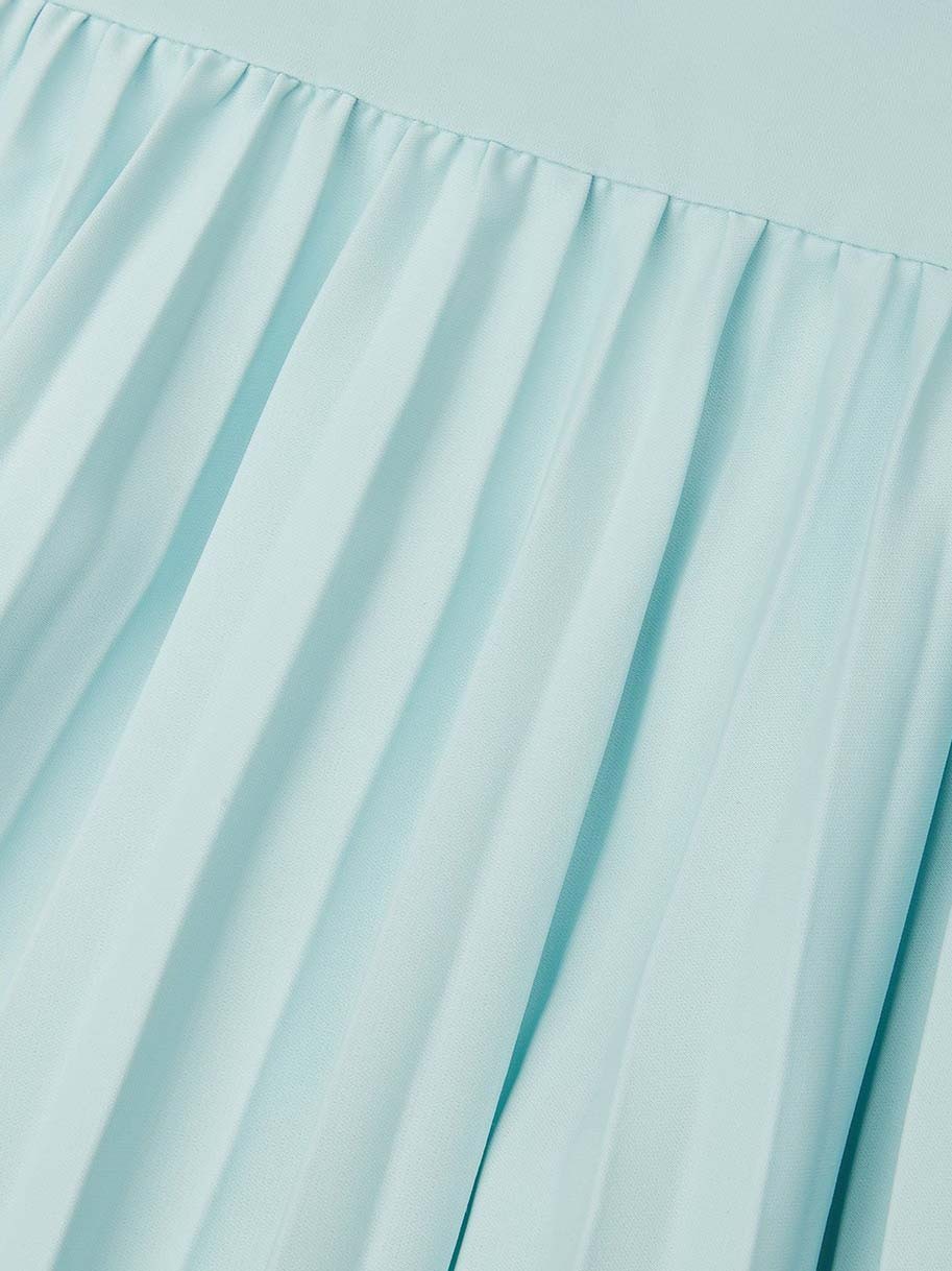 Elegant Square-neck Pleated Maxi Dress