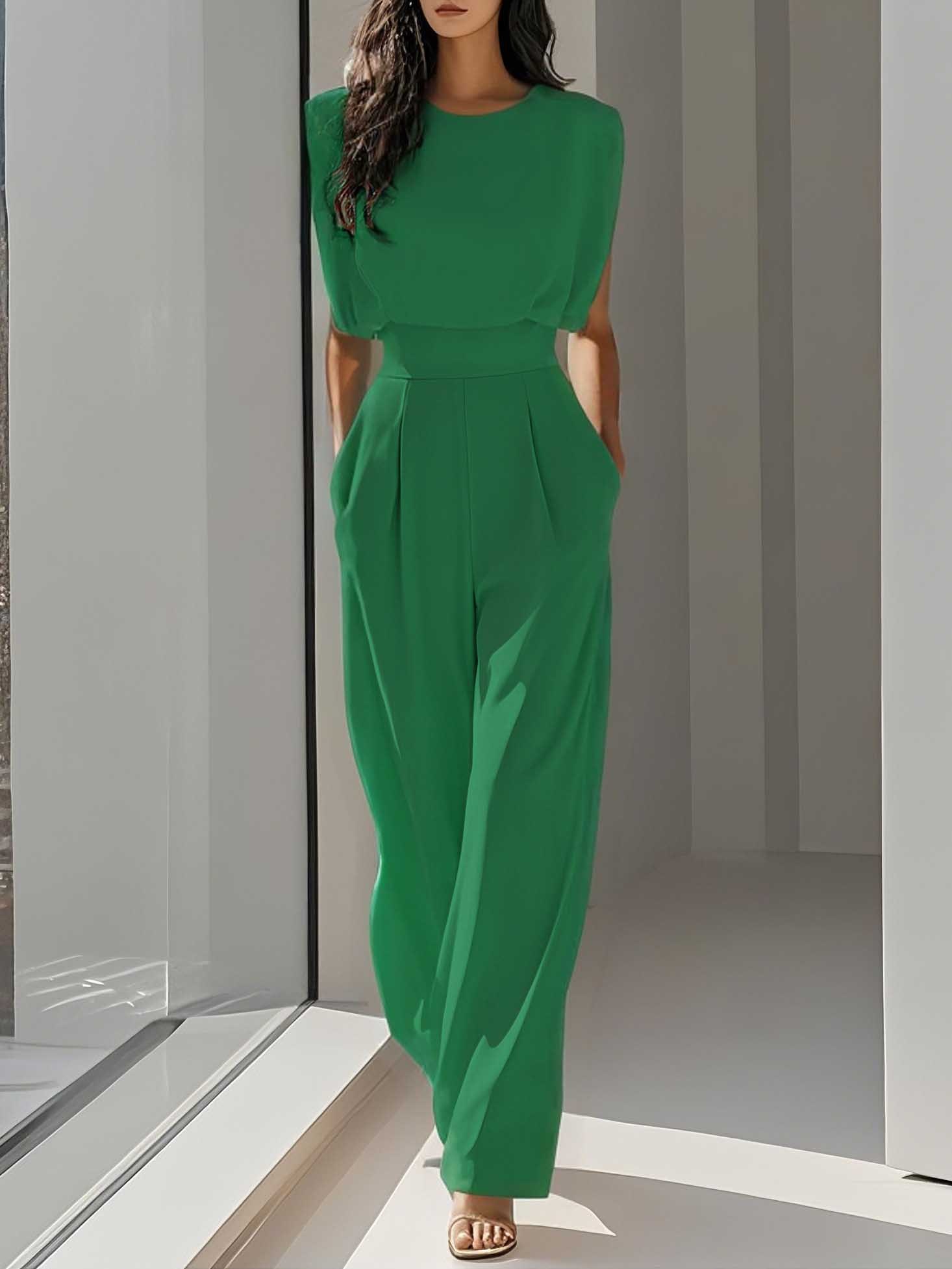 Elegant Sleeveless High Waist Wide Leg Jumpsuit