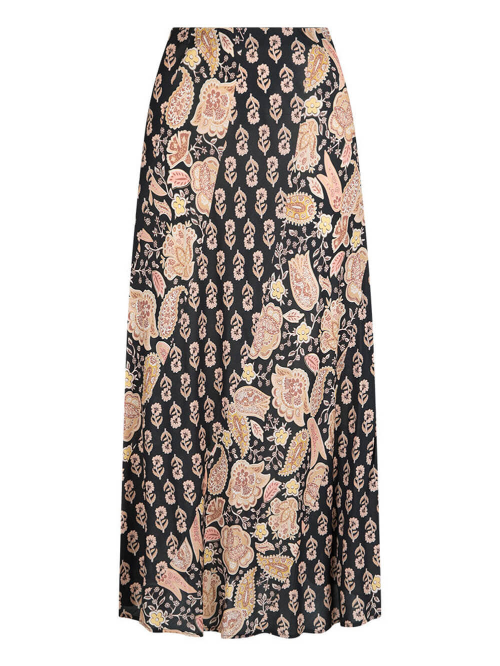Boho Printed Draped Loose Maxi Skirt