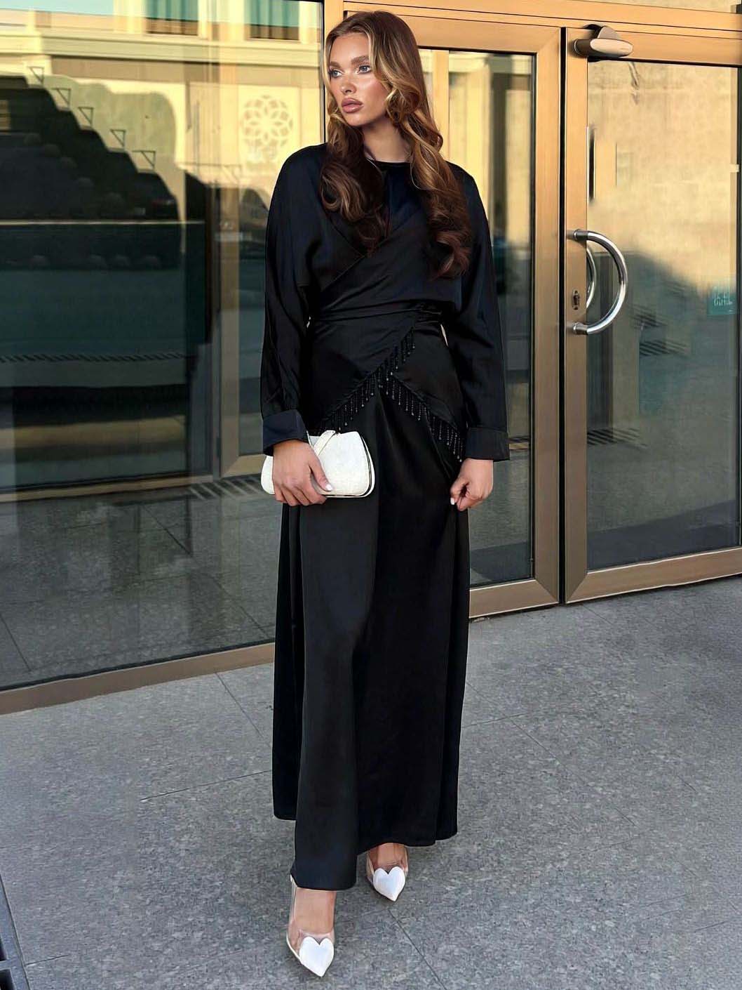 Long-Sleeved Pullover Dress Set