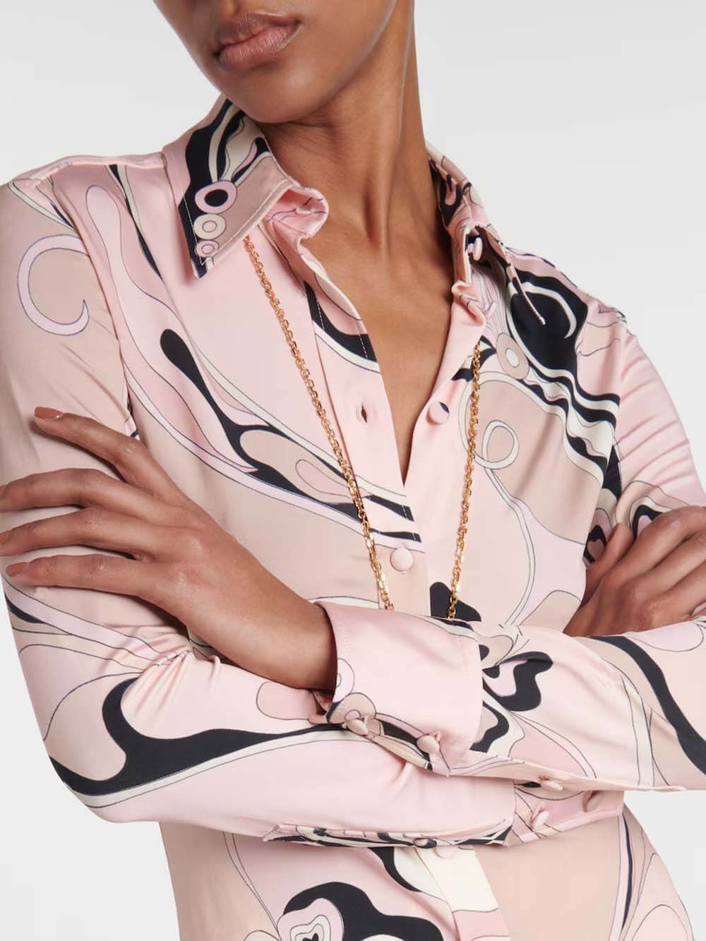 Unique Exquisite Floral Print Slim-Fit Button Shirt