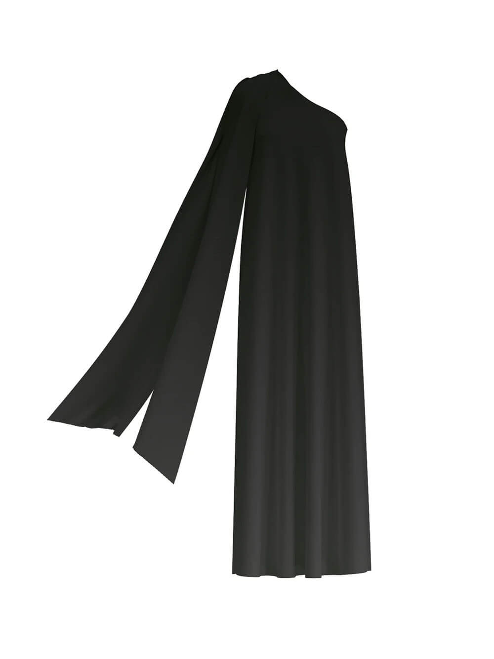 Elegant One-Shoulder Bow-Detail Flowing Maxi Dress