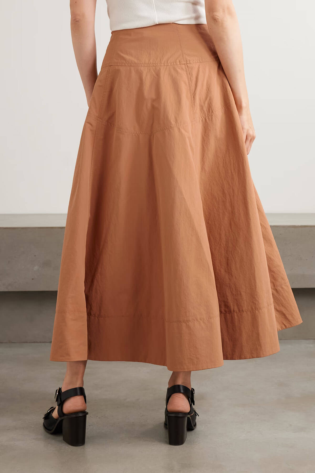 Delicate Cape-Effect Crinkled-Shell Jacket