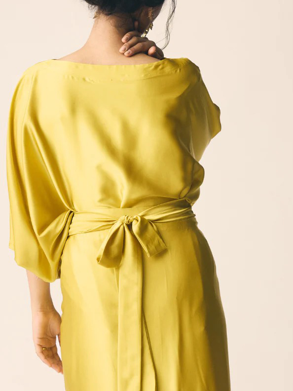 Elegant Pleated Long Dress Two-piece Set