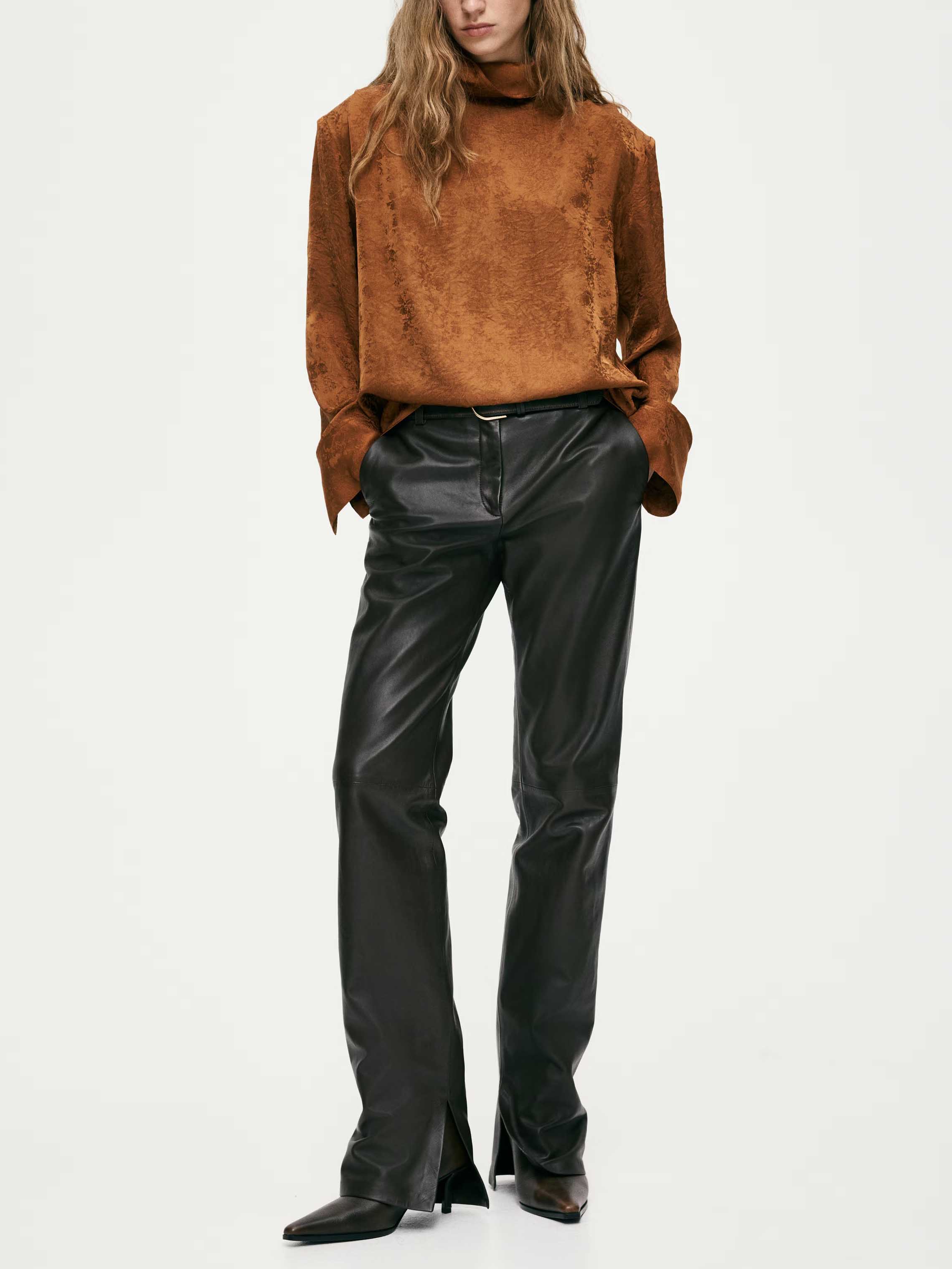 Elegant High-Waisted Wide-Leg Tailored Pants