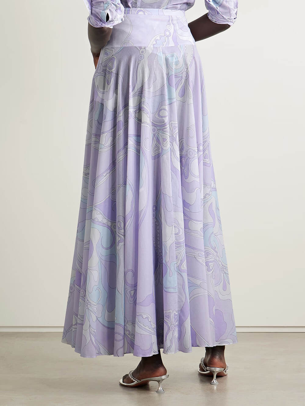 Unique Ethnic Print High-Waist Maxi Skirt