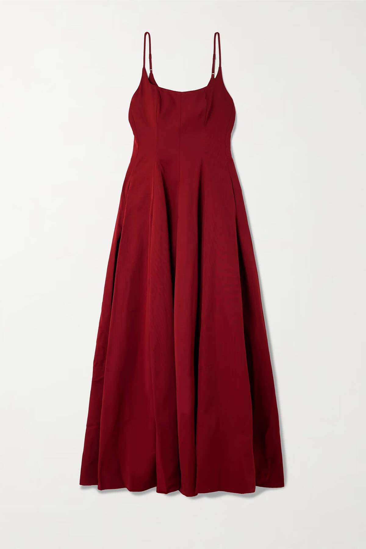 Elegant Backless Ruched Twill Maxi Dress