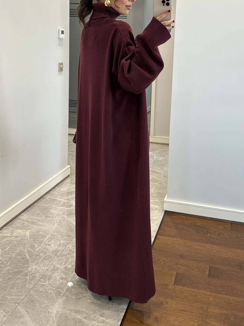 Classic Drop-Shoulder Long-Sleeve Cardigan