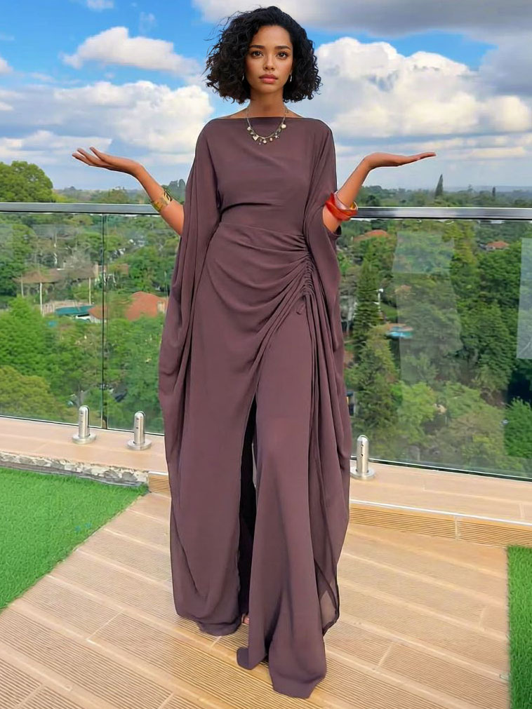 Exquisite Strapless Drawstring Two-piece Set