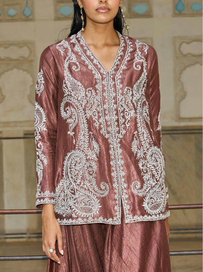 Unique Paisley Pattern V-Neck Loose Top