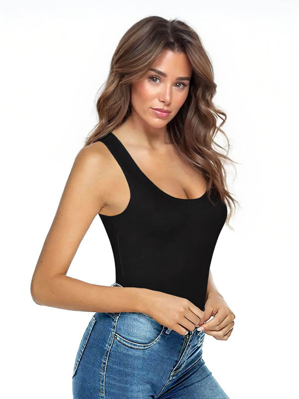 Sexy U-Back Backless Tank Top Bodysuit
