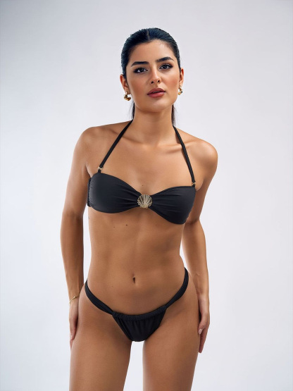 Minimalist Halter Bandeau Two-Piece Swimsuit