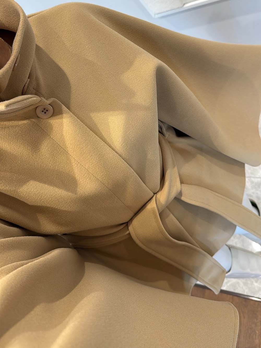 Elegant Classic Belted Cape Coat