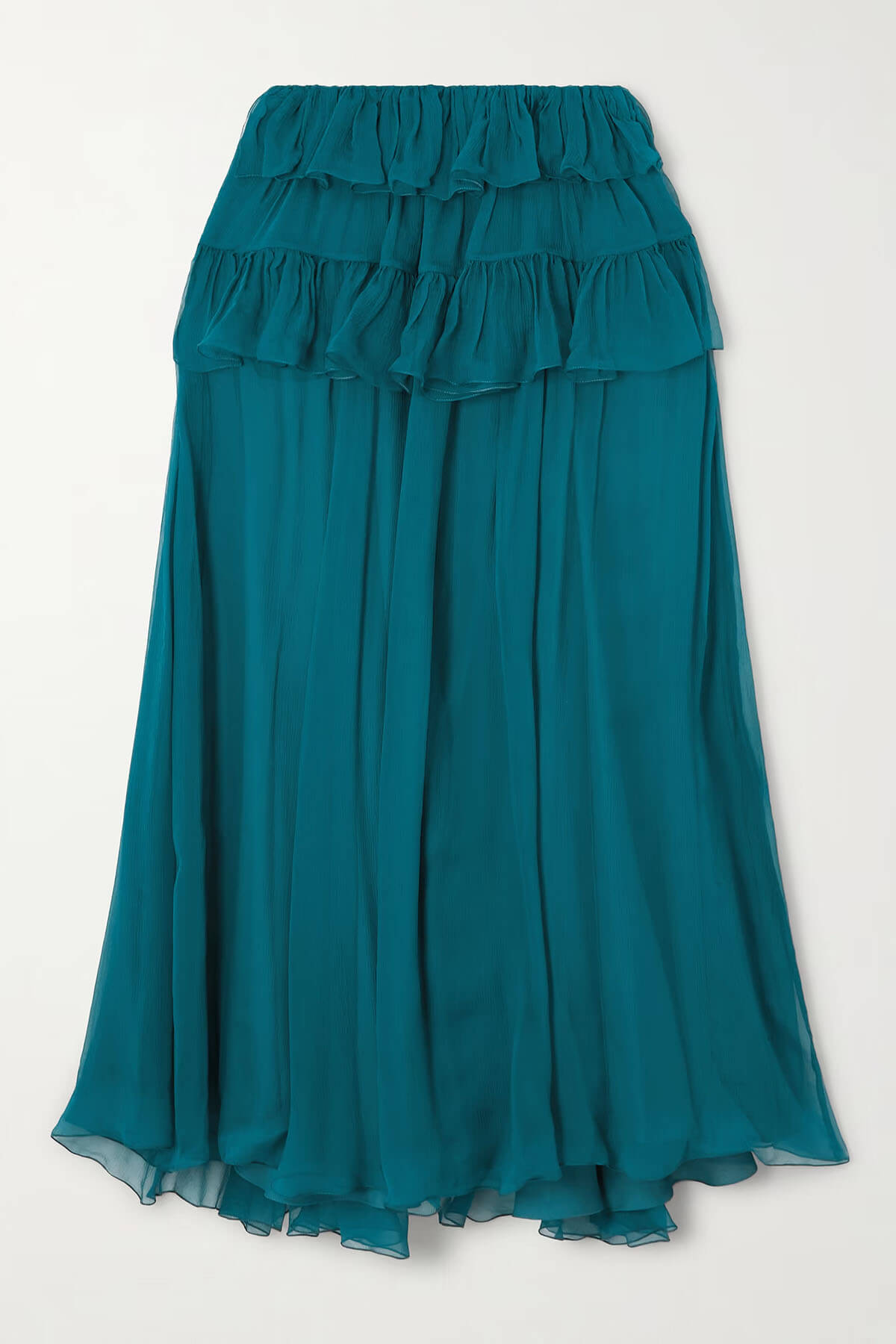 Exquisite Multi-Layered Pleated Chiffon Tulle Skirt