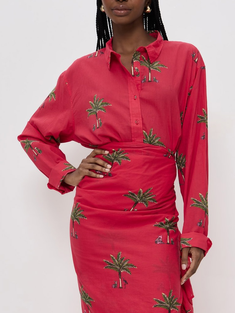 Casual Printed Button-Up Shirt