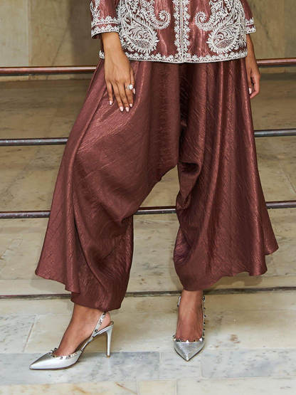 Unique Paisley Pattern V-Neck Loose Top