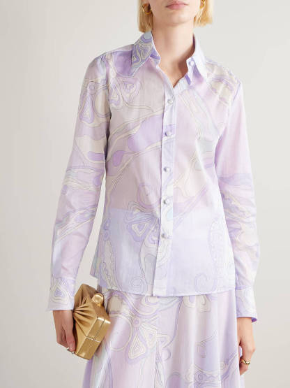 Unique Ethnic Print High-Waist Maxi Skirt