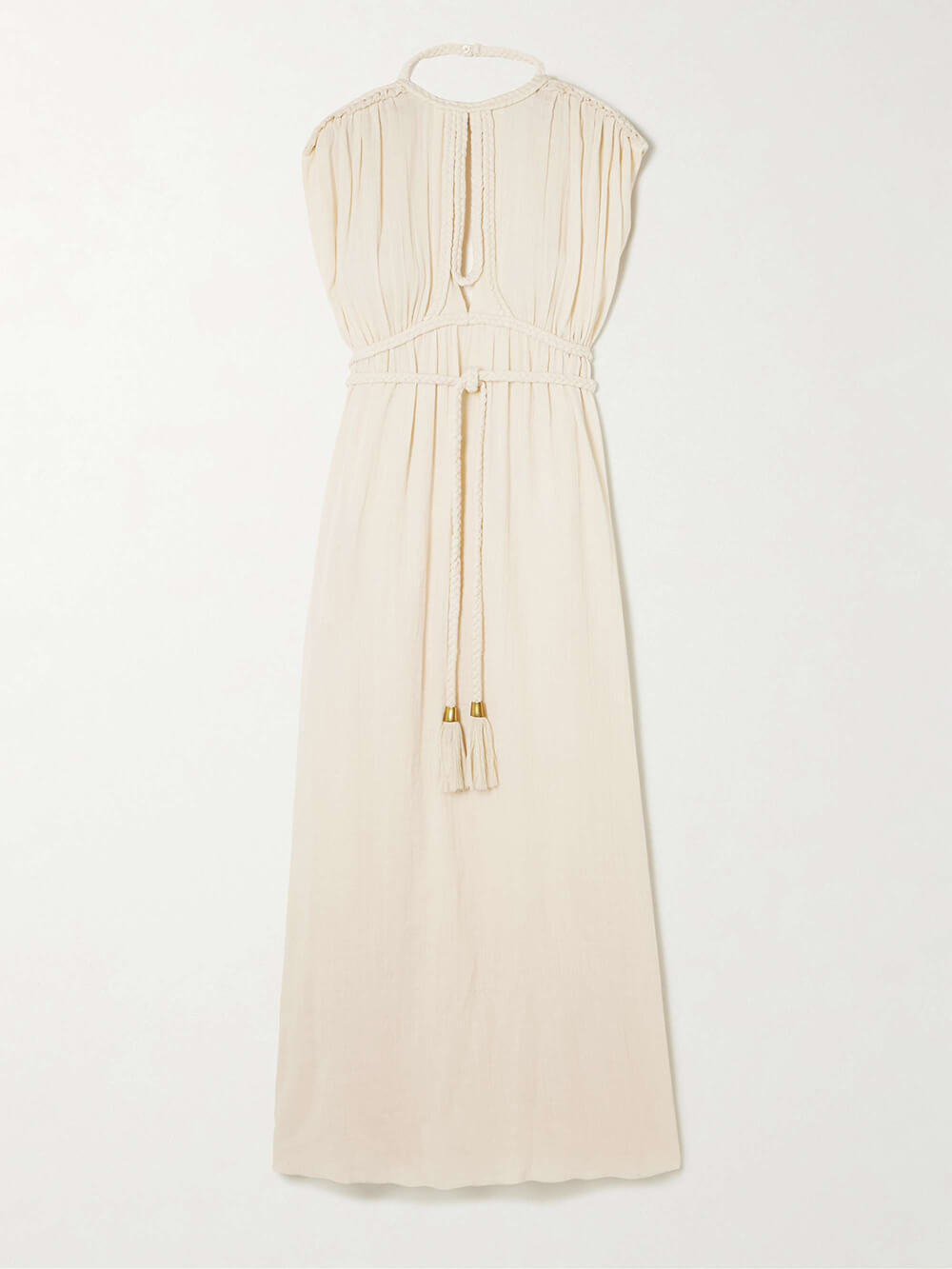 Casual Draped Braids Kimono Cover Up Slit Maxi Dress