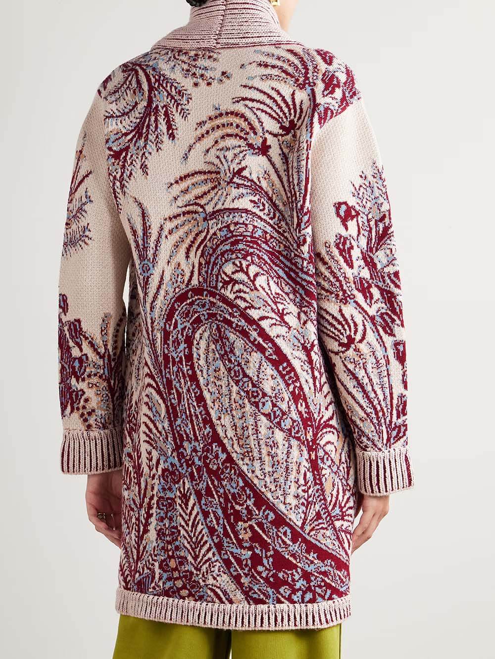 Exquisite Oversized Knit Jacquard Cardigan