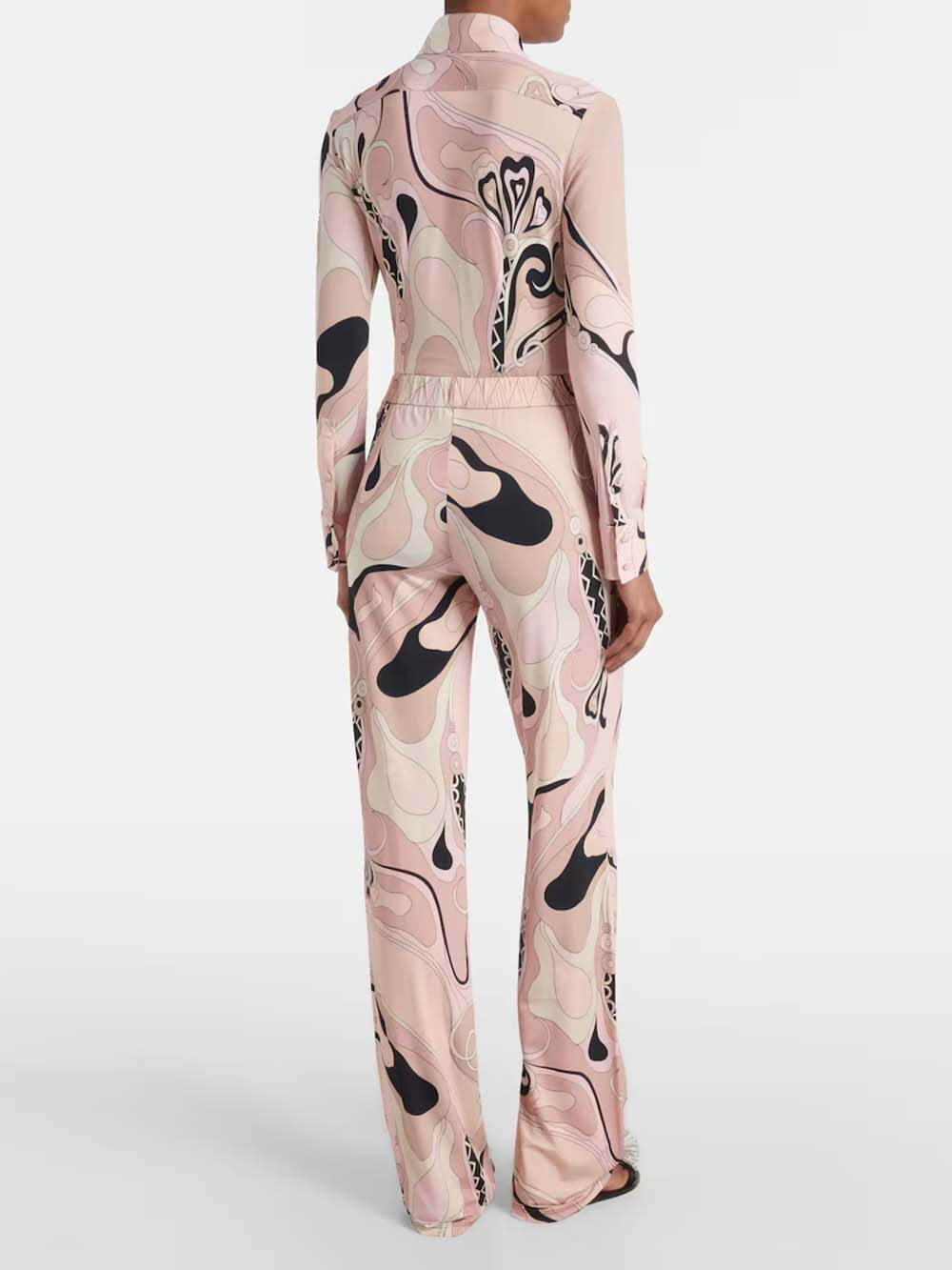 Unique Exquisite Floral Print Slim-Fit Button Shirt