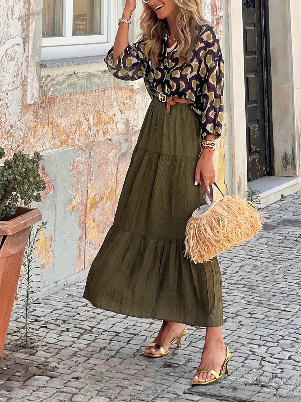 Fashion Casual Printed Shirt Top