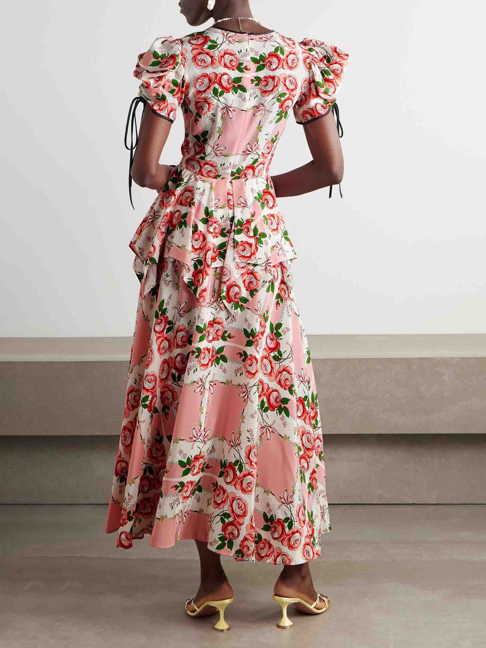 Retro Romantic Floral Printed Skirt