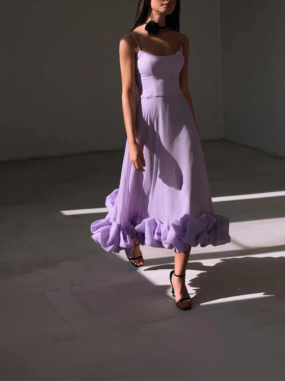Flounce Bustier Midi Dress – LMC