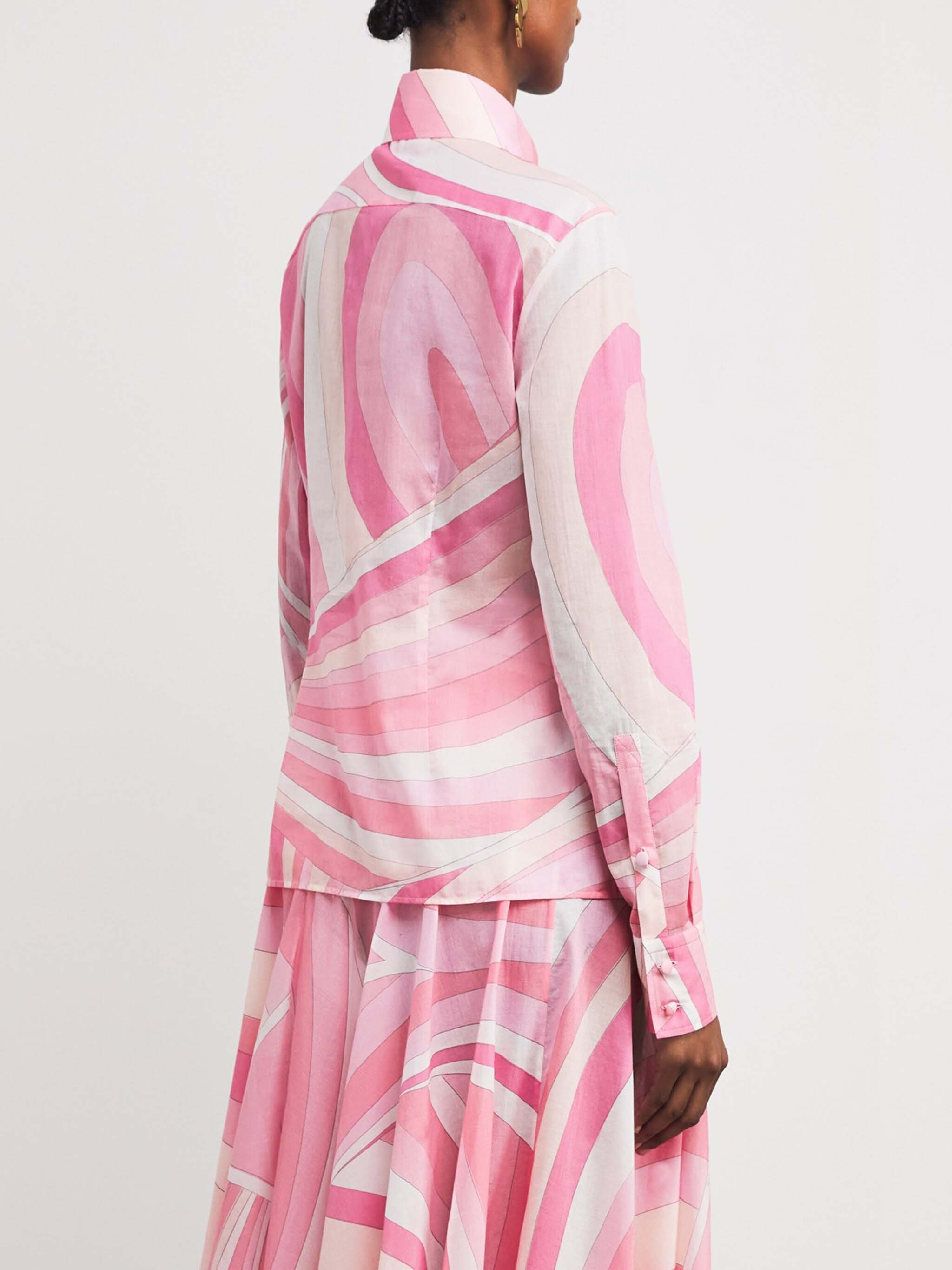 Exquisite Geometric Print Long-sleeved Shirt