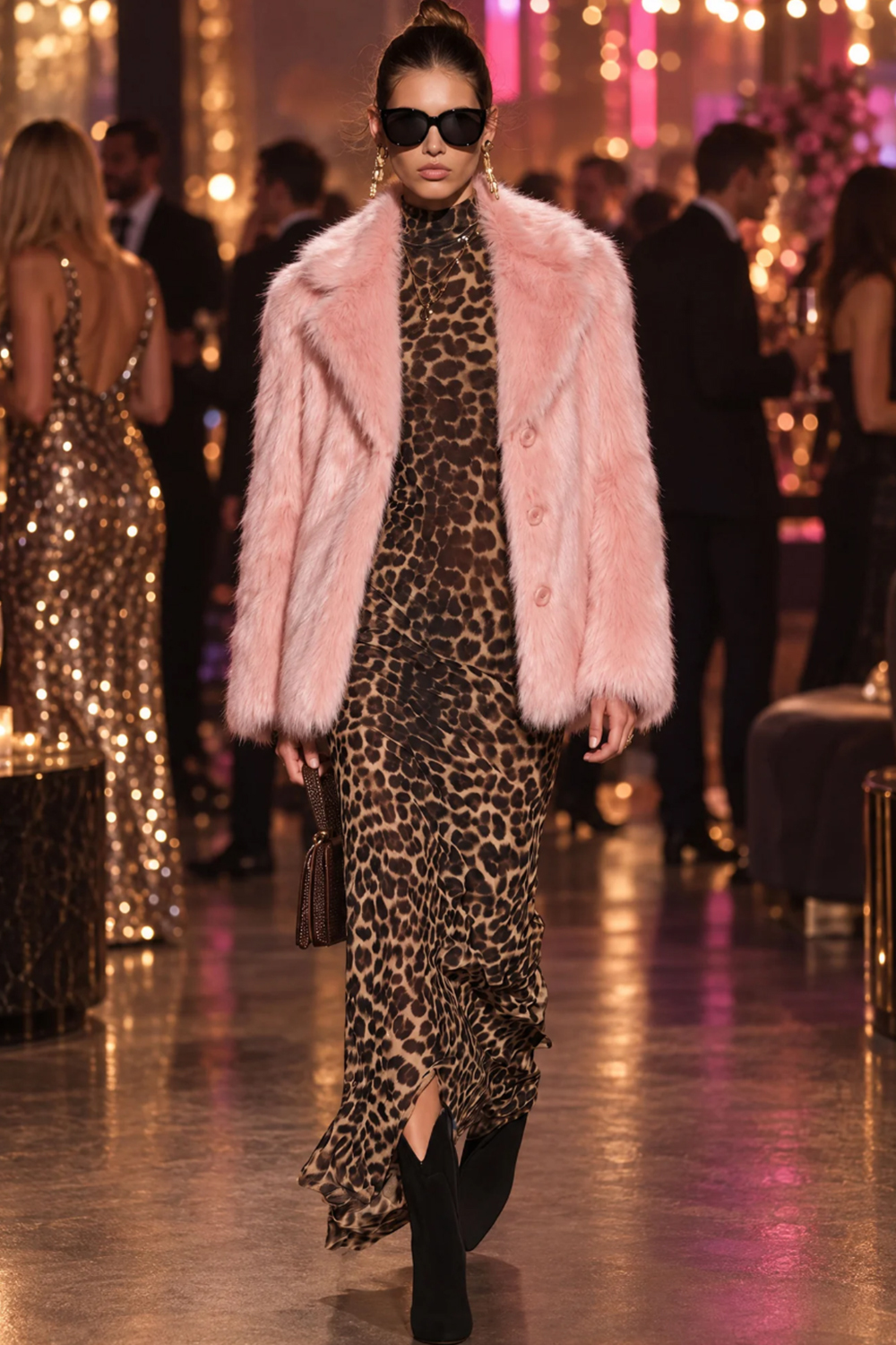 Simple And Stylish Faux Fur Coat