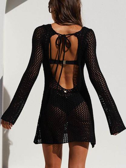 Sexy Knitted Beach Bikini Sun Protection Cover-Up
