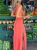 Eleanor Tie-dye Print Cutout Design Slit Stretch Dress