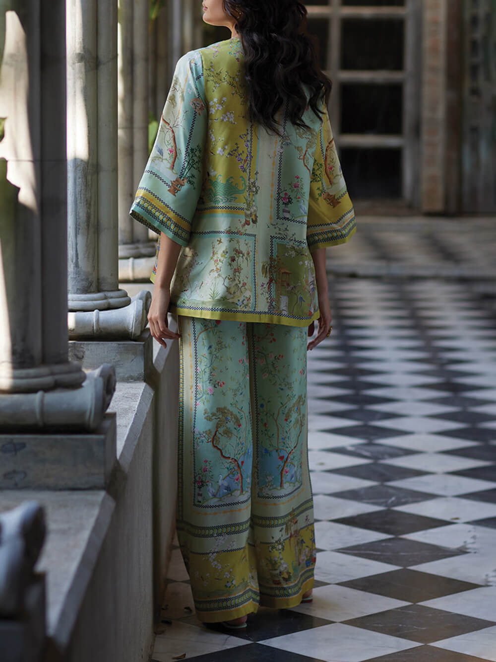 Casual Unique Digital Print Trumpet Sleeves Print Oversized Shirts