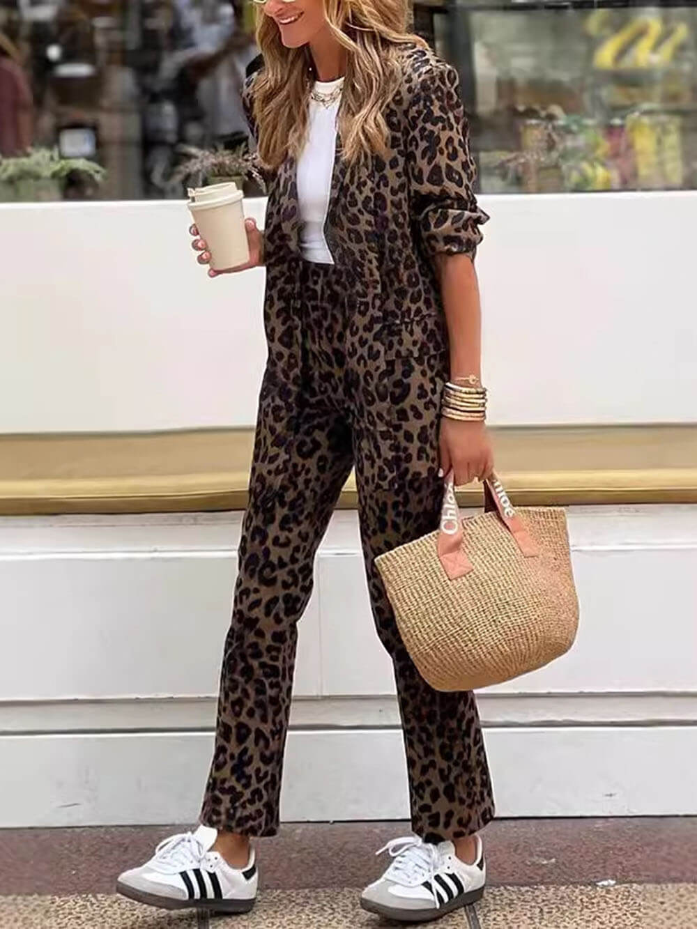 Casual Fashion Leopard Print Suit Pants Set – Likemychoice