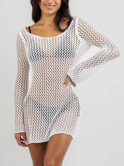 Sexy Knitted Beach Bikini Sun Protection Cover-Up