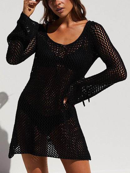 Sexy Knitted Beach Bikini Sun Protection Cover-Up