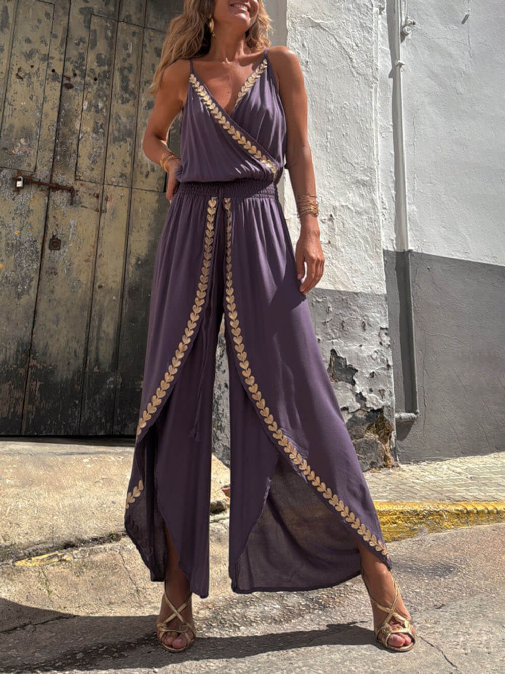 crinkle crinkle crinkleボーダーバックスリットドレス crinkle crinkle crinkle front slit ワンピース crinkle crinkle