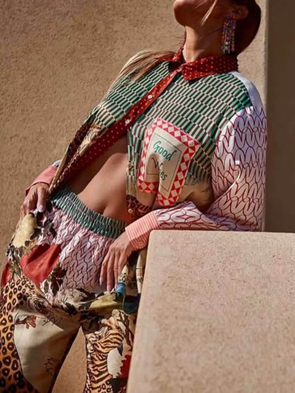 Unique Tropical Jungle Tiger Unique Print Long Sleeve Loose Shirt