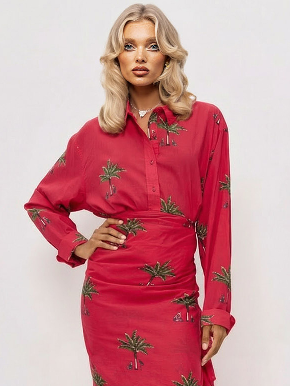 Casual Printed Button-Up Shirt