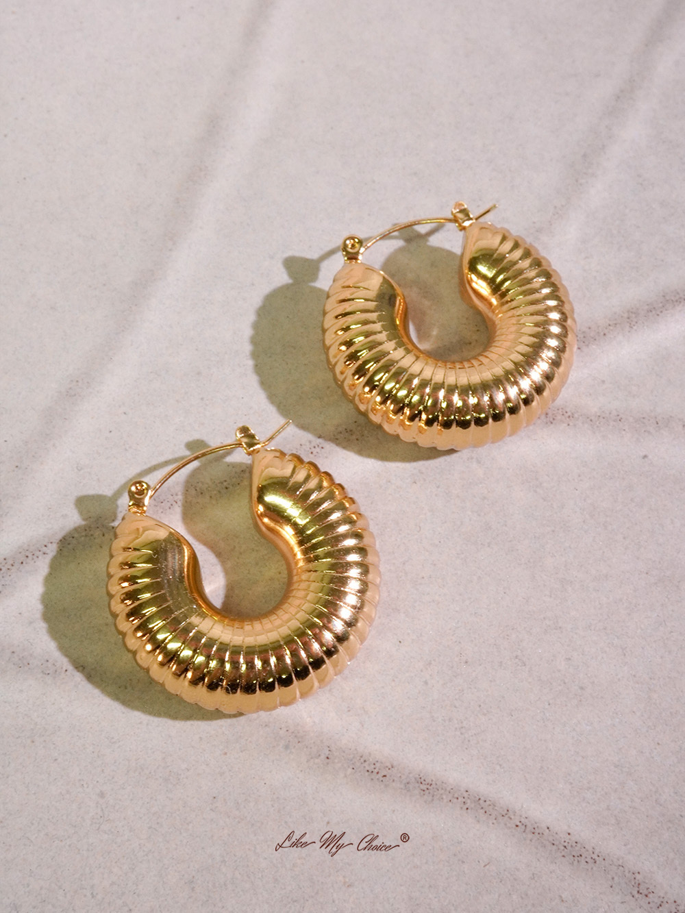 Large Circle Thread Earrings