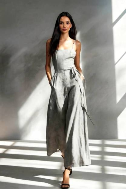 Minimalist Strap Wide Leg Jumpsuit