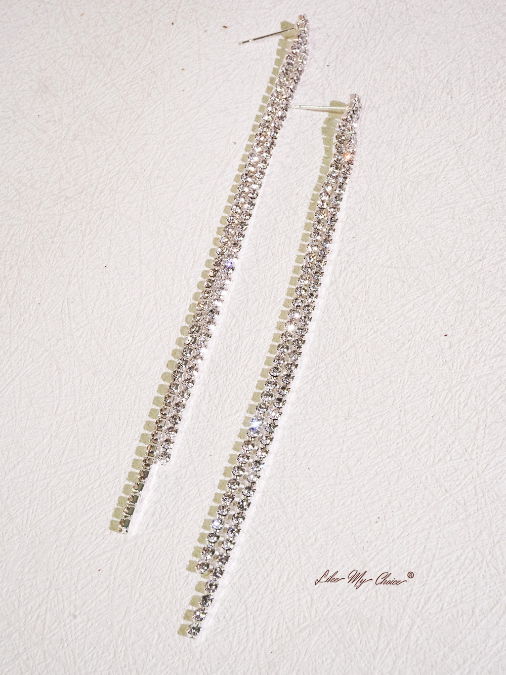 Rhinestone Tassel Simple Earrings