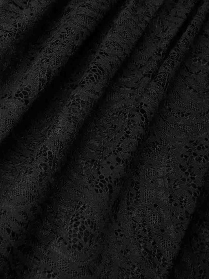 Elegant Cutout Neck Lace A-Line Maxi Dress