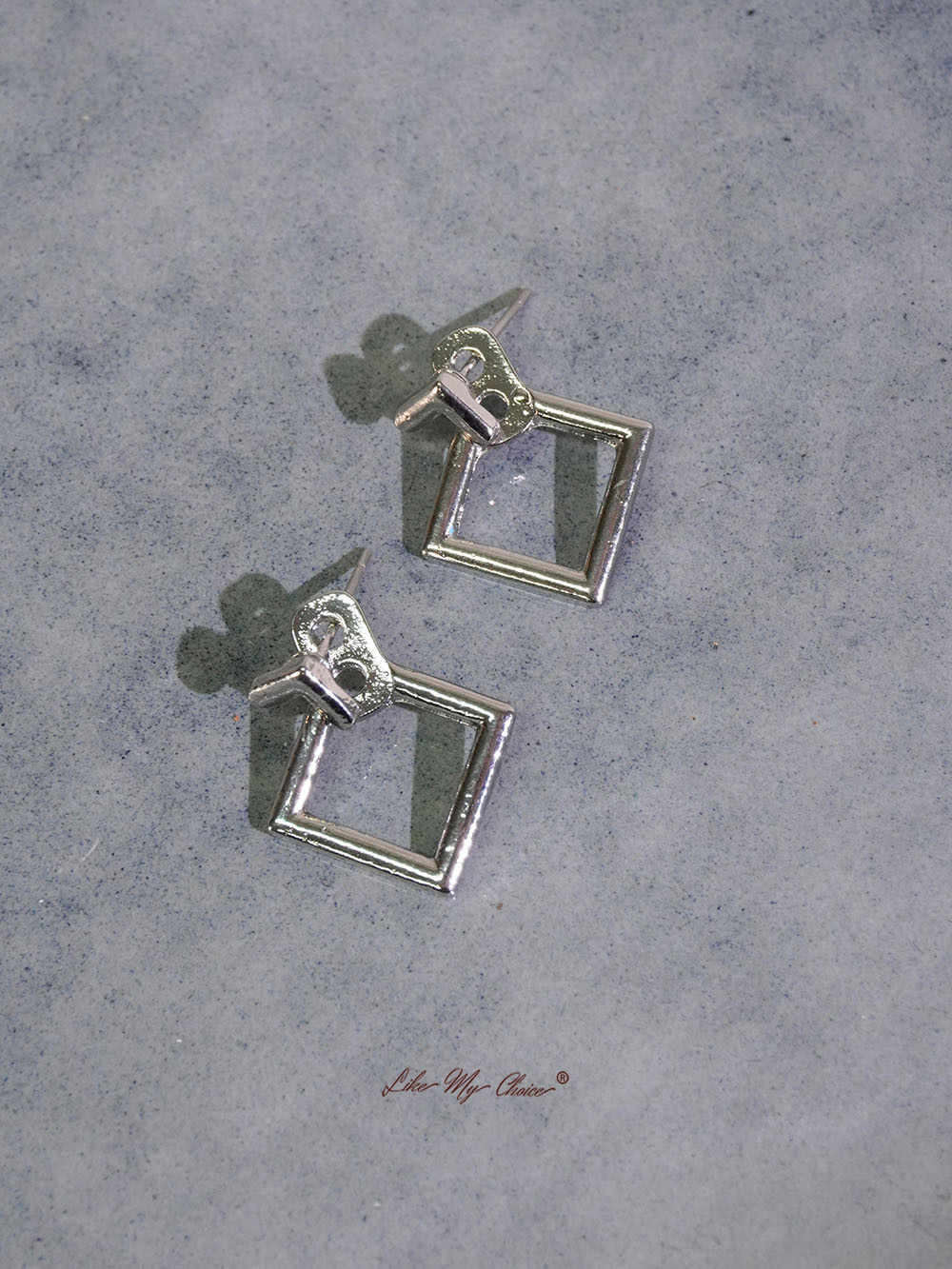 Trendy Cute Nickel Free Square Stud Earrings