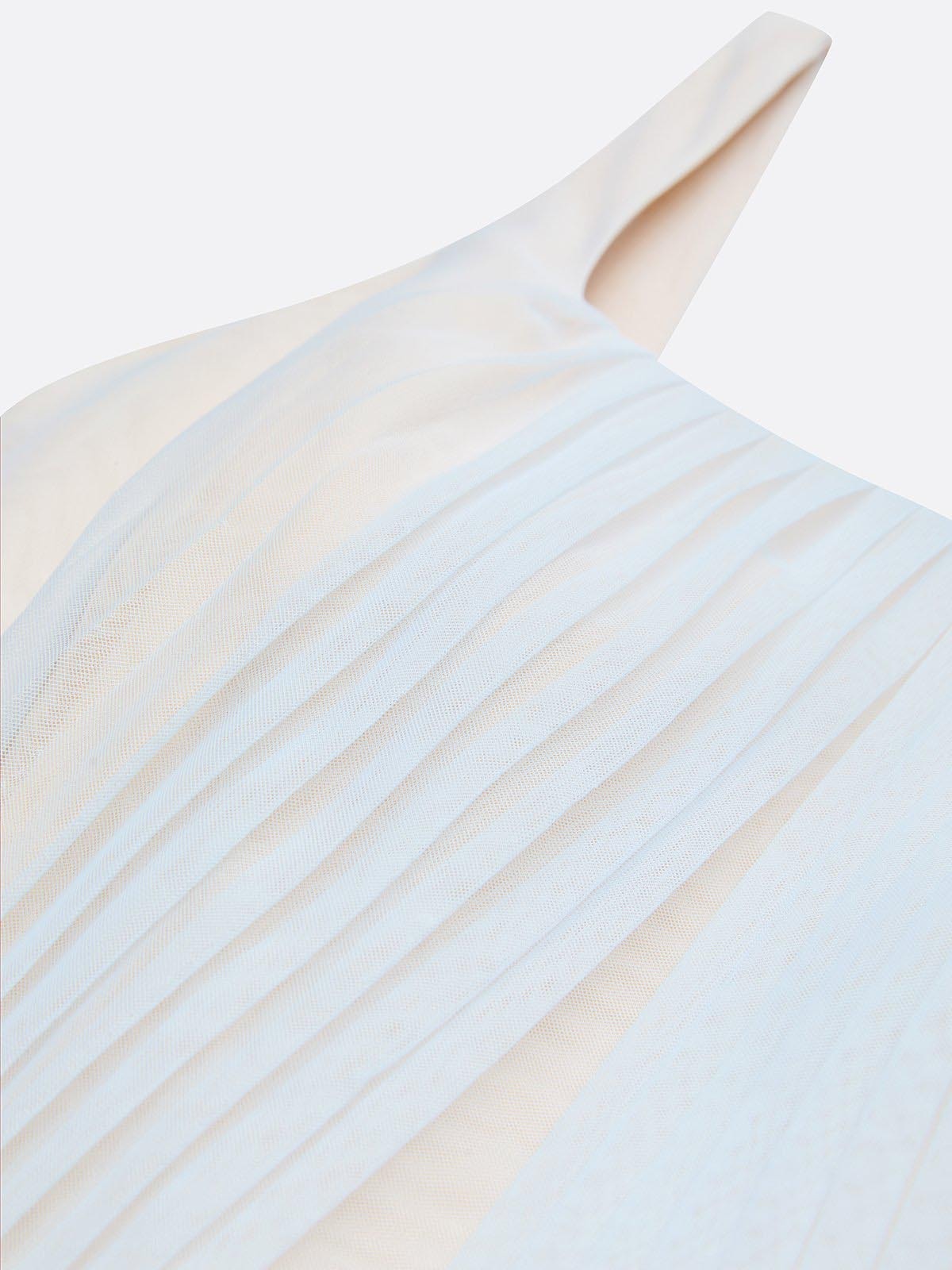 Elegant Pleated Gradient Spaghetti Strap Midi Dress