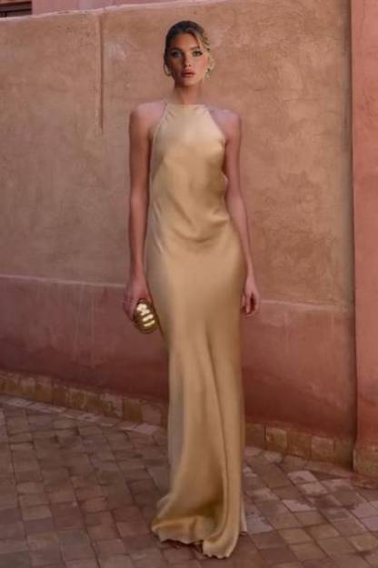 Backless Design Maxi Dress